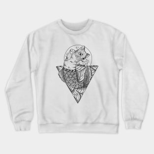 mermaid cat Crewneck Sweatshirt